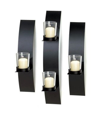 CONTEMPORARY WALL SCONCE TRIO