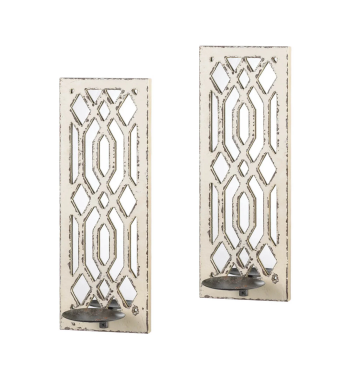 DECO MIRROR WALL SCONCE SET