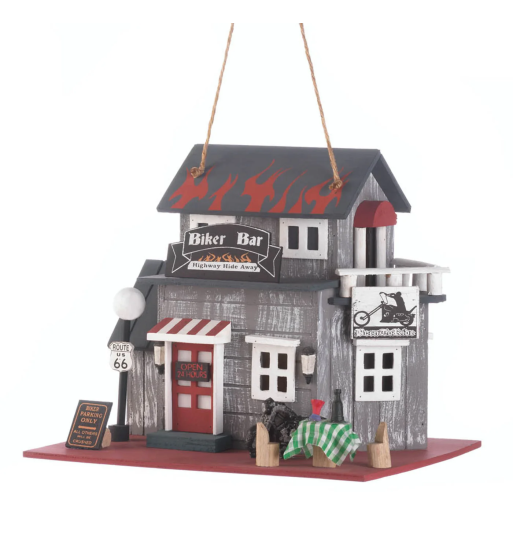 ROUTE 66 BIKER BAR BIRDHOUSE