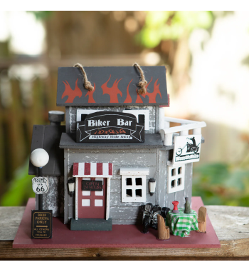 ROUTE 66 BIKER BAR BIRDHOUSE
