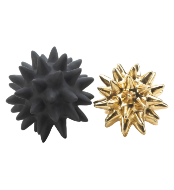 STORICO BLACK AND GOLD SPIKE SCULPTURES