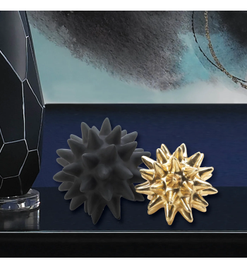 STORICO BLACK AND GOLD SPIKE SCULPTURES