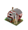RED TRAILER BIRDHOUSE