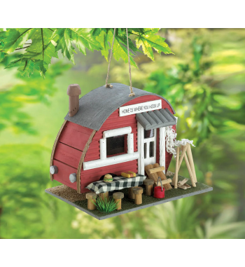 RED TRAILER BIRDHOUSE