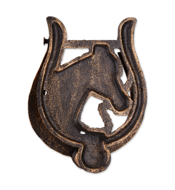 HORSESHOE CAST IRON DOOR KNOCKER