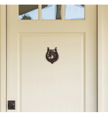 HORSESHOE CAST IRON DOOR KNOCKER
