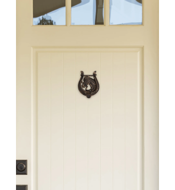 HORSESHOE CAST IRON DOOR KNOCKER