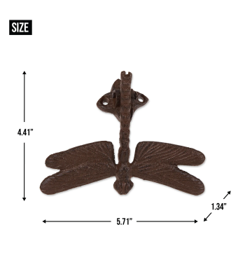DRAGONFLY CAST IRON DOOR KNOCKER