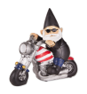 SOLAR BIKER GNOME FIGURINE