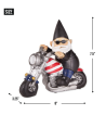 SOLAR BIKER GNOME FIGURINE