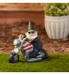 SOLAR BIKER GNOME FIGURINE