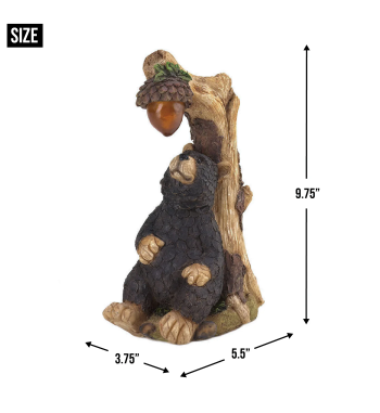 BLACK BEAR SOLAR STATUE
