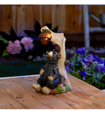 BLACK BEAR SOLAR STATUE