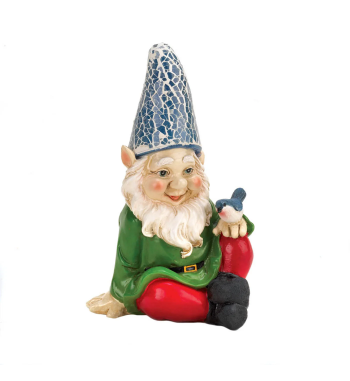 CHEERY GNOME SOLAR STATUE