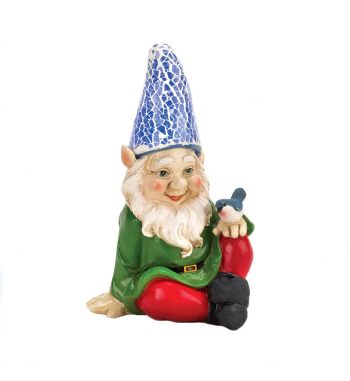 CHEERY GNOME SOLAR STATUE
