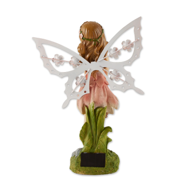 SOLAR PINK FAIRY GARDEN FIGURINE