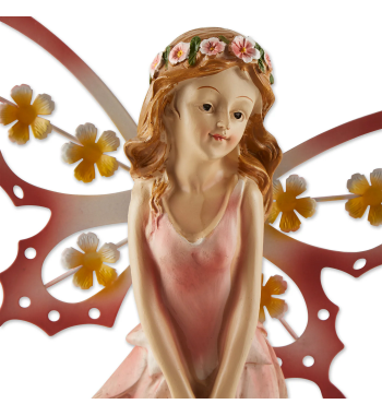 SOLAR PINK FAIRY GARDEN FIGURINE