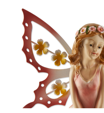 SOLAR PINK FAIRY GARDEN FIGURINE