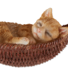 NAPPING CAT ON HAMMOCK FIGURINE