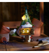 GNOME WITH GLOWING WELCOME SIGN SOLAR STATUE