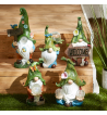 GNOME WITH GLOWING WELCOME SIGN SOLAR STATUE