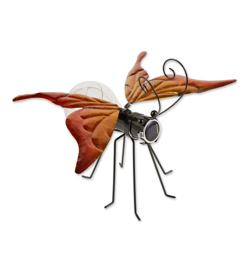 SOLAR BUTTERFLY GLOW BUG FIGURINE