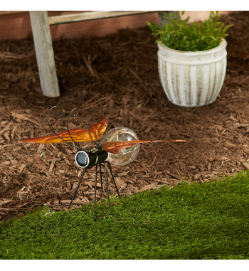 SOLAR BUTTERFLY GLOW BUG FIGURINE