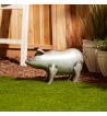 GALVANIZED PIG SCULPTURE