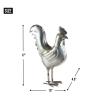 GALVANIZED ROOSTER SCULPTURE