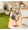 GALVANIZED ROOSTER SCULPTURE