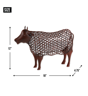 CHICKEN WIRE COW SCULPTURE