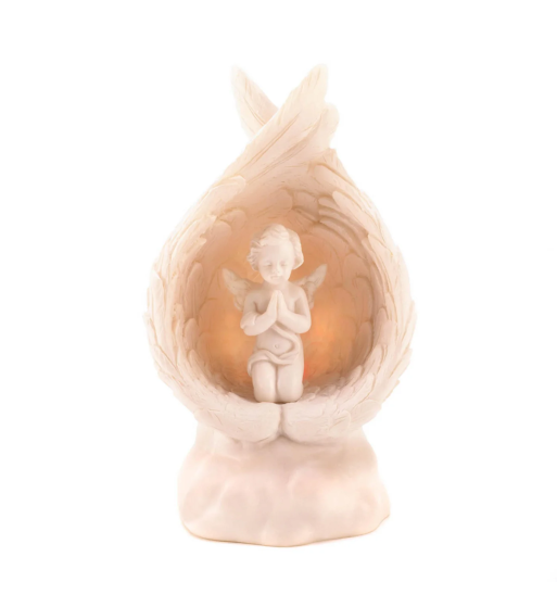 LIGHT-UP PRAYING ANGEL FIGURINE