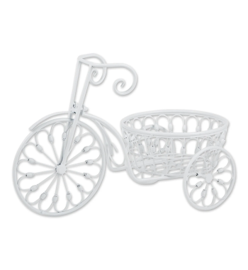 WHITE BICYCLE PLANTER