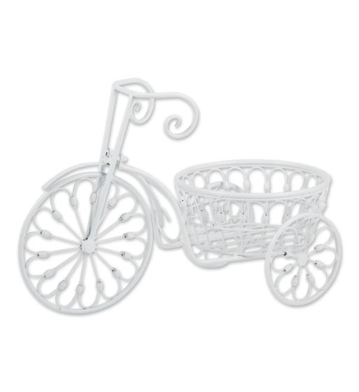 WHITE BICYCLE PLANTER