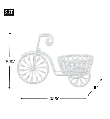 WHITE BICYCLE PLANTER