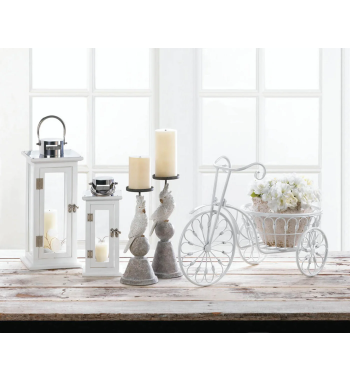 WHITE BICYCLE PLANTER