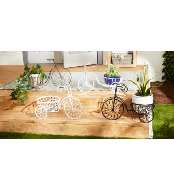 WHITE BICYCLE PLANTER