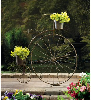 OLD-FASHIONED BICYCLE PLANT STAND